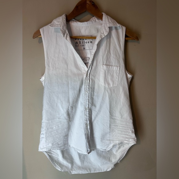 Frank & Eileen White Fiona Sleeveless Top Size XS - Picture 2 of 7